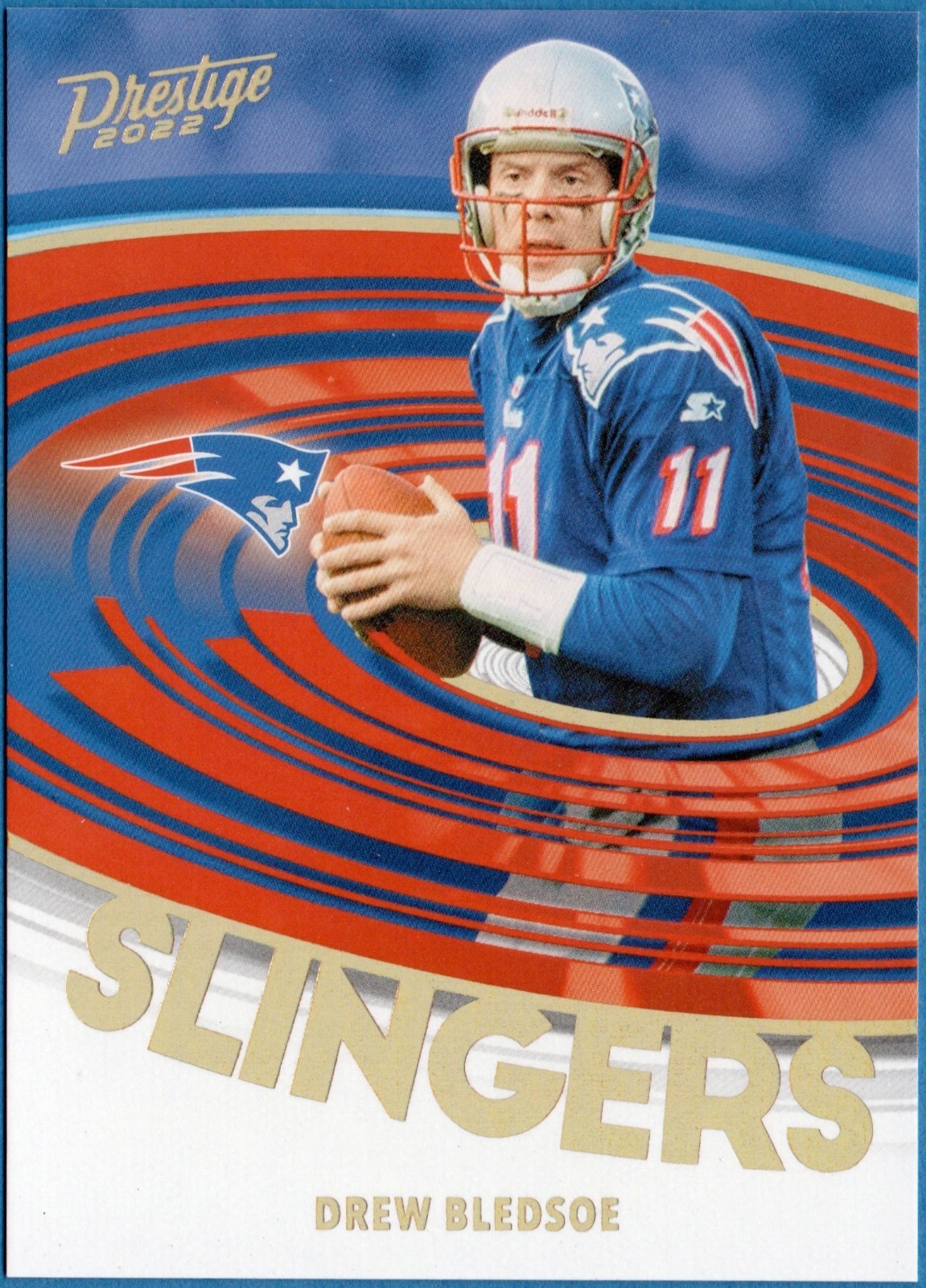 2022 PANINI PRESTIGE FOOTBALL "DREW BLEDSOE" -SLINGERS- INSERT #SL-22 -CASE HIT-