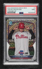 2023 Bowman Chrome Prospects Mega Box Mojo Refractor Justin Crawford PSA 9 15wb
