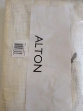 Alton window curtain panel grommets Solid White Gray Geometric 2 pack 50x78