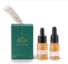 UpCircle Winter Glow Duo – Peptide Serum and Face Oil Duo – Niacinamide, Tr