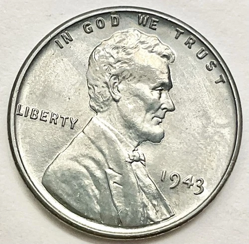 1943p  Uncirculated BU Zinc Coated Steel - Lincoln Wheat Cent  ~ B806