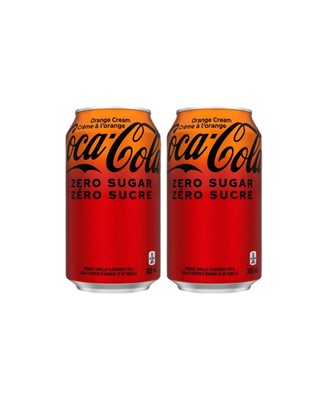 New Limited Edition Coca Cola Zero Sugar Orange Cream Vanilla Soda (2 Cans)