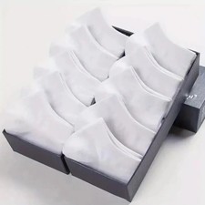 Pairs Men’s Ankle Socks Black White Cotton Breathable Sport Trainer Socks UK