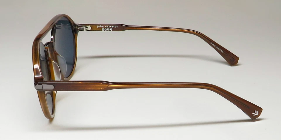 NUEVO JOHN VARVATOS SJV552 GAFAS DE SOL BORDE COMPLETO 55-20-145 MARRÓN UNISEX JAPÓN HABANA Foto 4 de 4