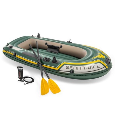 INTEX Seahawk 2 Person Inflatable Boat Set w/Oars & Pump (Open Box)