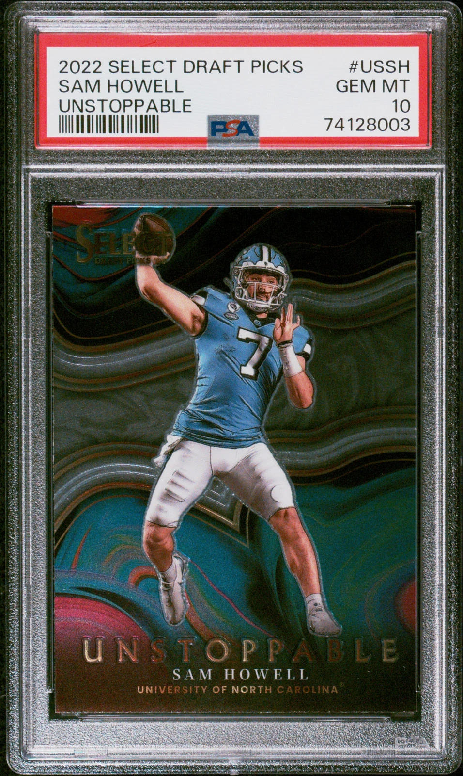 Sam Howell Panini Select Draft Picks Unstoppable #USSH Base