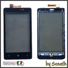 TOUCH SCREEN PER NOKIA LUMIA 820 N820 COMPLETO DI FRAME NERO