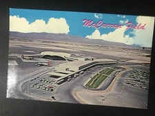 McCarran Field Aerial View Of Airport Chrome Postcard Las Vegas Nevada FS-988