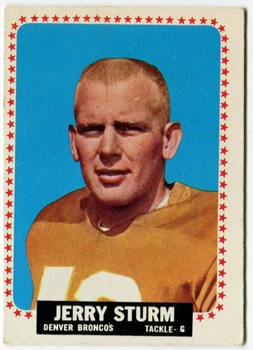 1964 Topps #63 Jerry Sturm Denver Broncos - Rookie Card