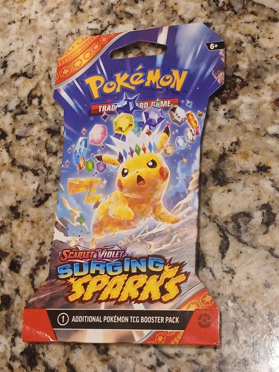surging sparks sleeved booster box Amazon.com: Pokemon Surging Sparks Sleeved Eight (8) Booster Packs : Toys &  Games main image 1