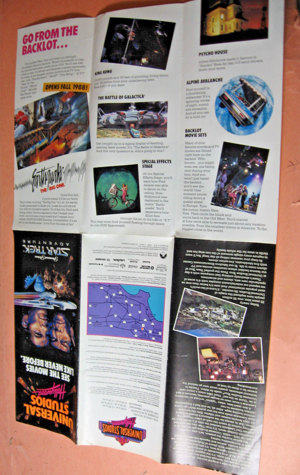 1988 Universal Studios, Hollywood, California Promotional Folder