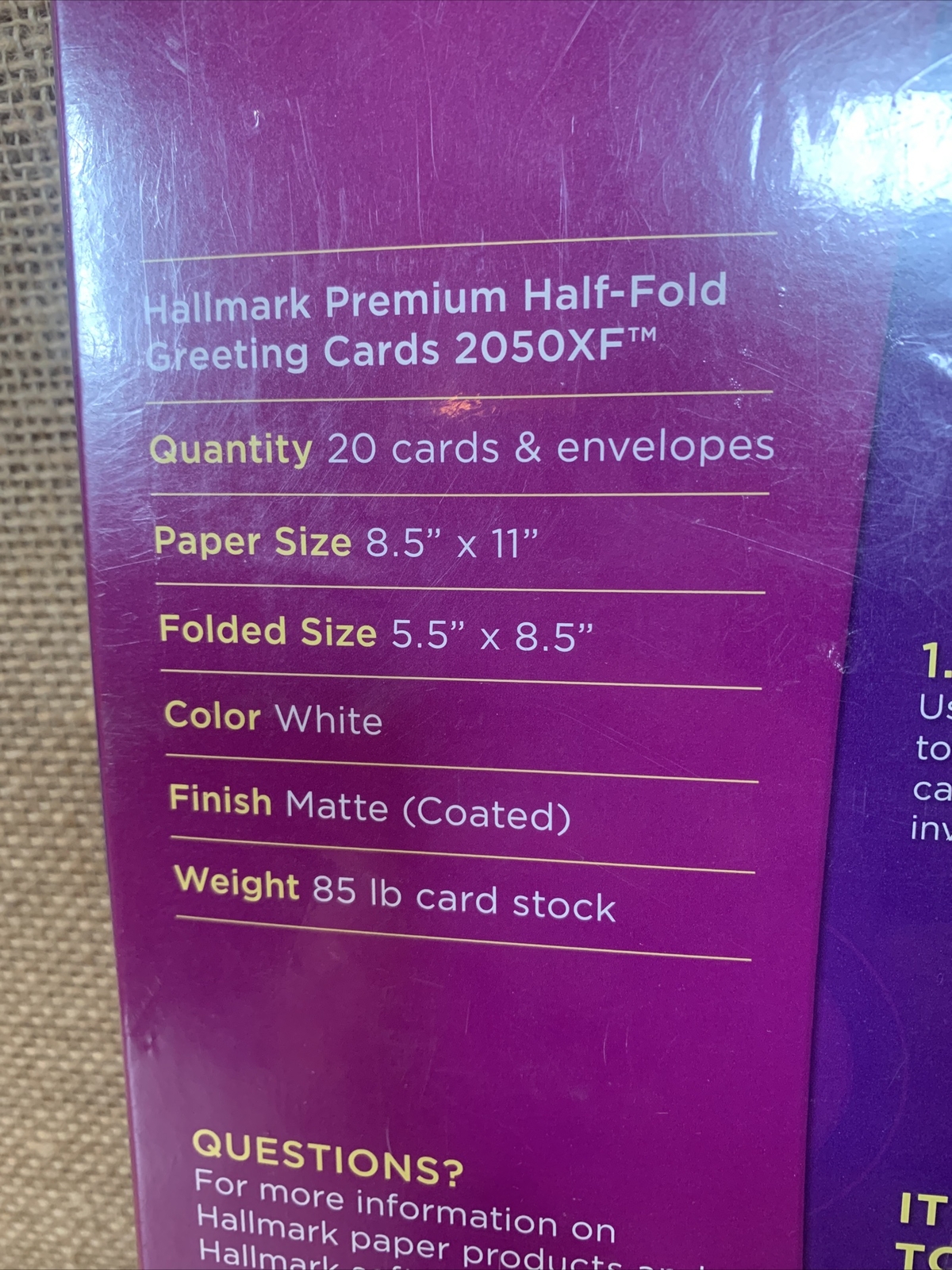 Hallmark HalfFold Matte Premium Blank Greeting Cards w/ Envelopes 20