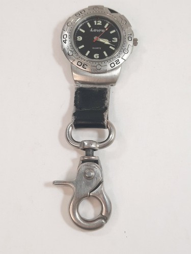 Vtg Levis Clip On Pocket Watch Parts Or Repair - Picture 2 of 8