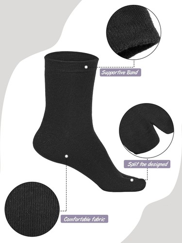 9 Pairs Flip Flop Socks Tabi Split Toe Socks for Men Women Japanese Style - Picture 2 of 7