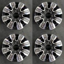 Gmc Cnc Black And Chrome Insert Sierra 3500 Oem Wheel 20 Set Of 4 Rim 14138a