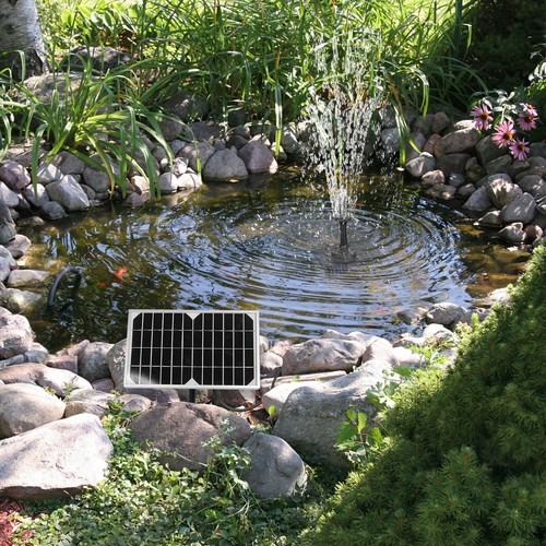 Teichpumpe 5W 280L/H Solarpumpe Pumpenset Springbrunnen Fontäne Gartenteich Set - Bild 9 von 12