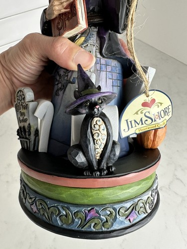 Jim Shore Ghostly, Ghastly Greetings Witch Rotating Graveyard Figurine Halloween - Picture 12 of 22