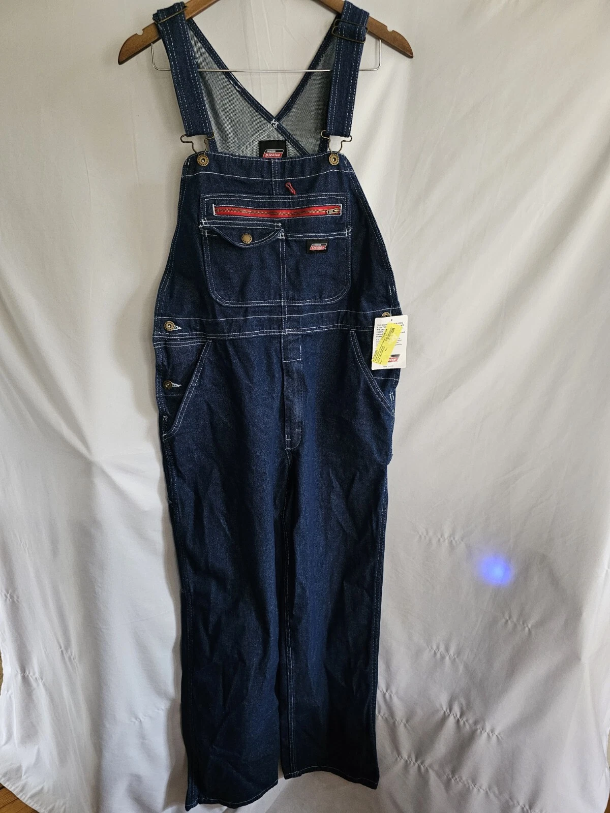 Dickies Mens Durable Bib Overalls Denim Jeans Blue Size SR Small Regular NWT NEW