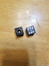 Black Dice Bicycle Schrader Valve Caps Die