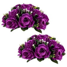 2Pcs Flower Balls Wedding Rose Centerpieces  Fake Flowers Teal Kissing Balls