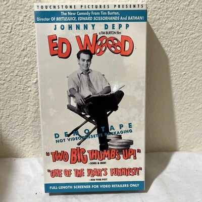 Ed Wood Johnny Depp Full Length VHS Tape DEMO/SCREENER Rare Brand New Sealed - Image 1 of 4