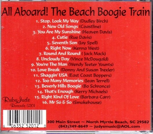 All Aboard The Beach Boogie Train Volume 1 and 2 Carolina Beach Shag Music