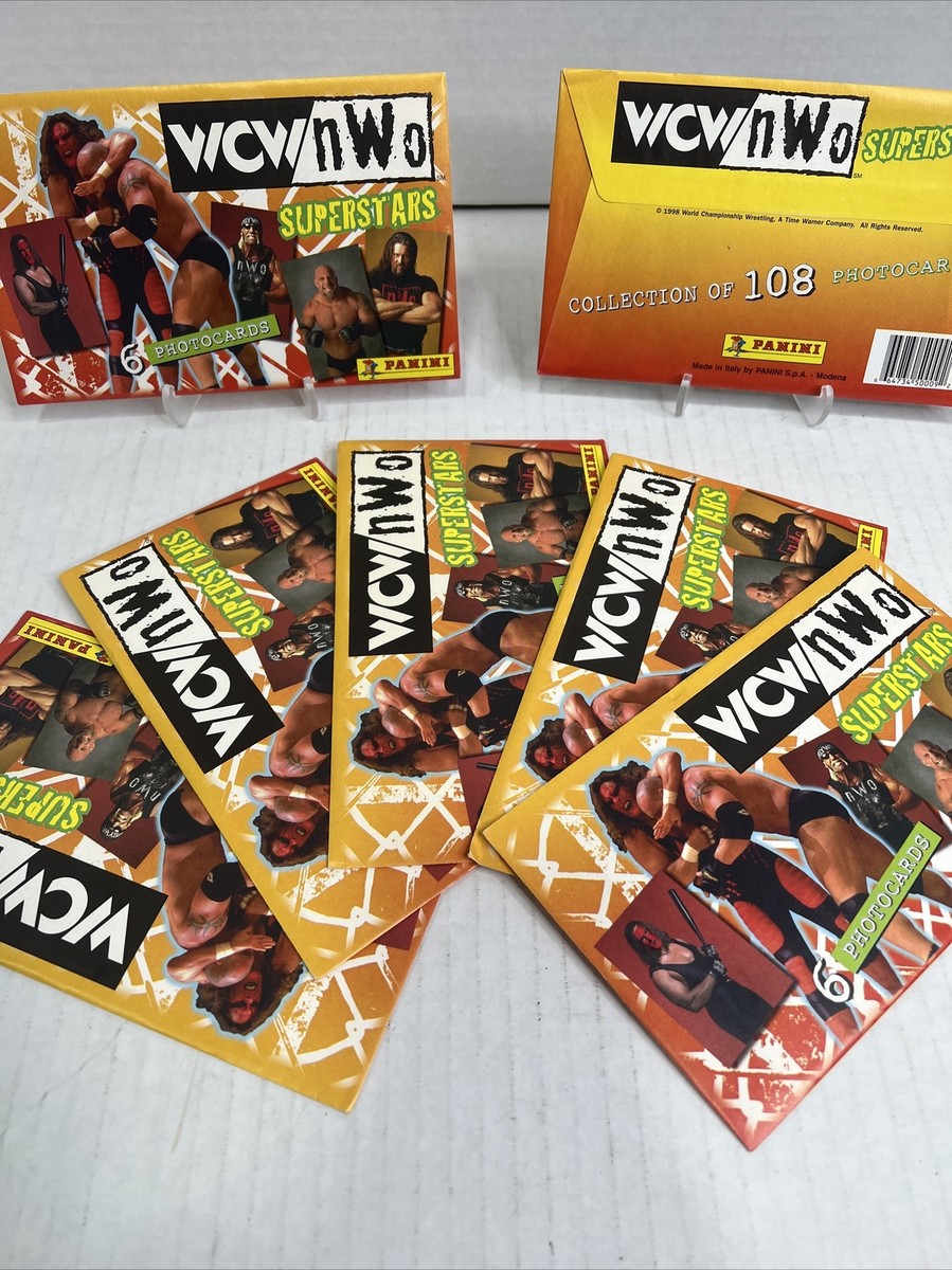 ✨7x Lot WCW/NWO Superstars Photocard Pack (1998 Panini) NEW