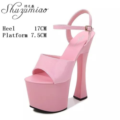 Women Platform Super High Heels Sexy Pumps Fashion Sandals Party Dance Shoes - Picture 21 of 41