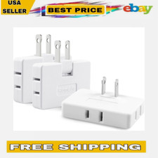 3 Pack AC Flat Wall Outlet Extender Fold-Able 3 Way Adapter Plug for Home Travel