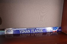 Colorado Rockies YOHAN FLANDE Game Used Locker Room Name Plate OPENING DAY