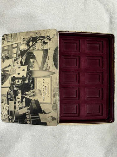 Zippo Lighters Vintage Tin Box With Felt Insert Holds 10 Zippo’s