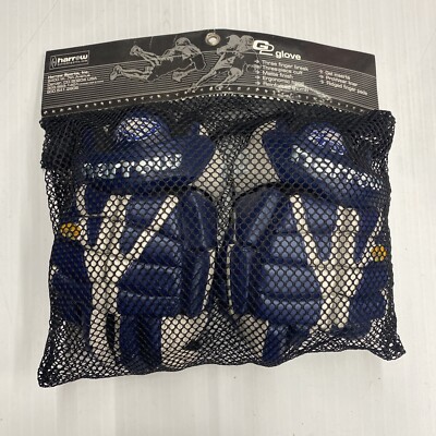 Harrow  Lacrosse Gloves Blue Padded 10inched