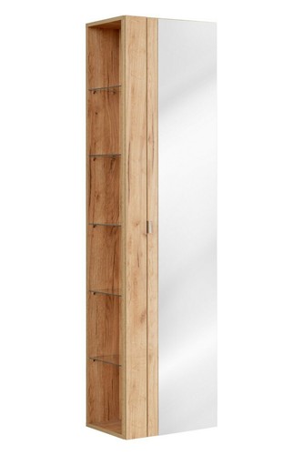 Badmöbel Set CAPRI EICHE GOLD 120 cm mit Doppelwaschbecken LED SOFT - CLOSE - Bild 9 von 19