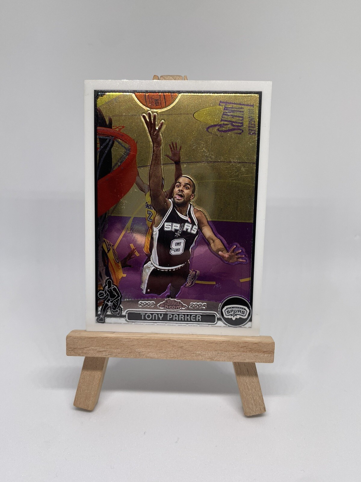 Tony Parker Topps Chrome Refractor 2004 #9