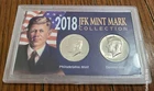 2018-D and P JFK MINT MARK PROOF HALF DOLLAR COINS MINT - UNCIRCULATED