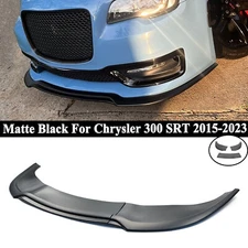 Matte Black For Chrysler 300 SRT 2015-2023 Front Bumper Lip Spoiler Splitter Kit