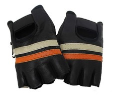 Fingerlose Leder Handschuhe Choppers Halbfinger Fingerles Gloves XXS-4XL