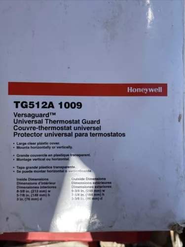🔥Honeywell TG512A1009 Large Thermostat Guard Cover (New Open Box)