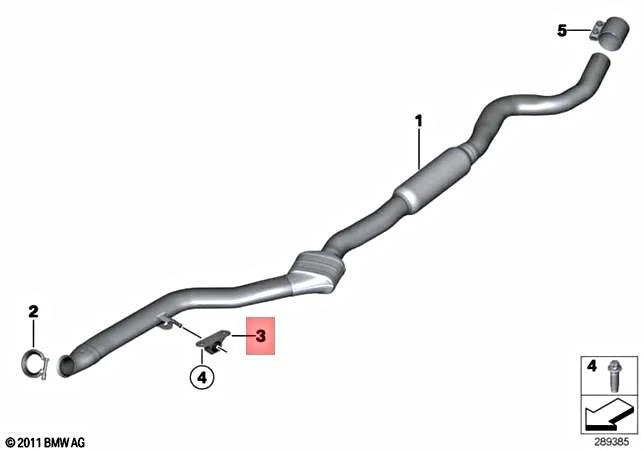 Genuine BMW F20 F30 328i 320i Front Pipe Insulator Rubber Mounting 18307633092 - Image 2 of 4