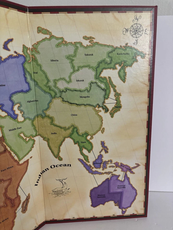 RISK 1993 Board Game 00044 - Game Map Only - Image 4 of 4