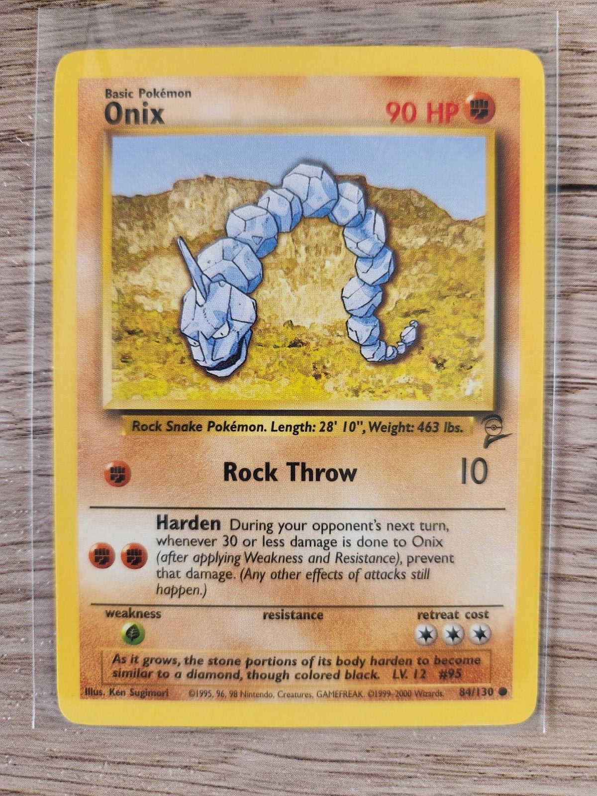 Mavin  Onix Shiny Pokemon Trading Card Base Set 2 Rare 84/130 Holo