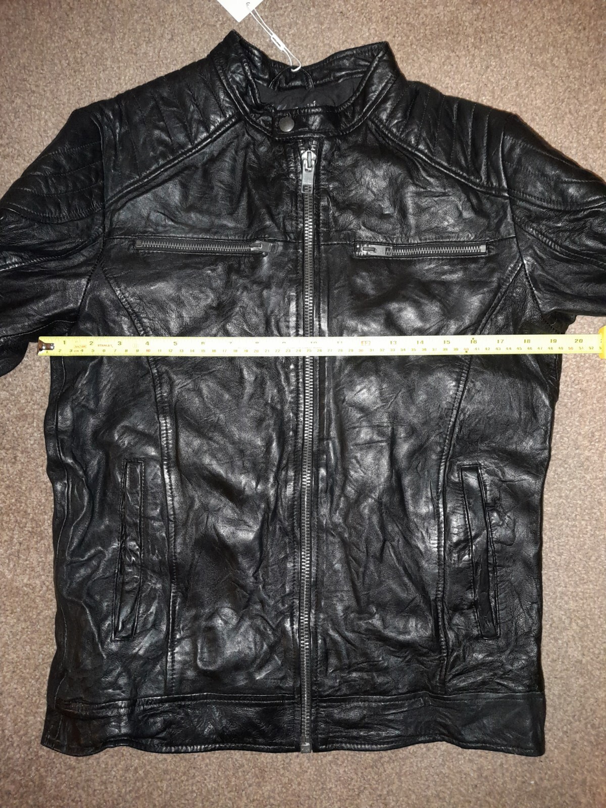 Jack and Jones Leather Jacket Small image 9