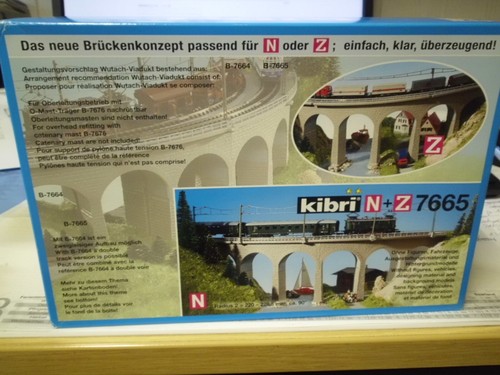 Viaducto Kibri N 7665 Albula con cimientos para rompehielos curvados de una sola vía NUEVO | Zustand: Neu