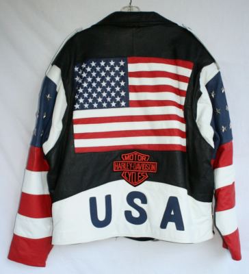 ⭐️90s⭐️HARLEY DAVIDSONライダースジャケット　アメリカ星条旗 Vintage PHASE 2 Leather Motorcycle Jacket. XL 80s USA Flag HARLEY