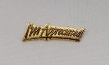 I'm Appreciated Gold Toned Lettering Lapel Tack Pin
