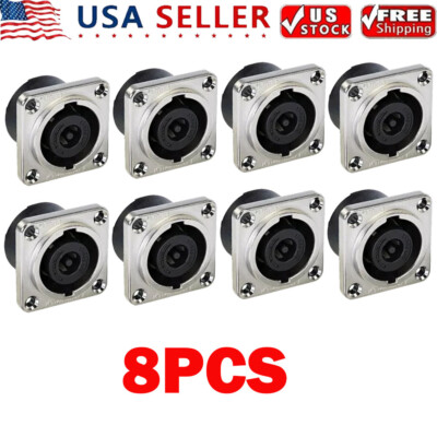 8x For Speakon For Neutrik NL8MPR Loudspeaker Amplifier 8 Pole Panel Connectors