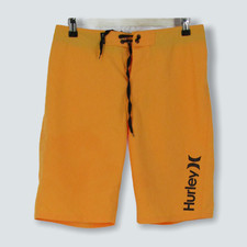HURLEY Board Shorts Unlined Orange Men's Size 20 Normcore