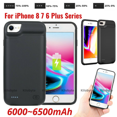 For iPhone 8 7 6 SE External Battery Case Power Bank Charging Cover Fast Charger