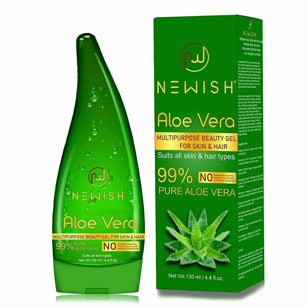 Pure Aloe Vera Gel for Face Glow, Hair Growth & Skin Moisturizer for Women  & Men | eBay
