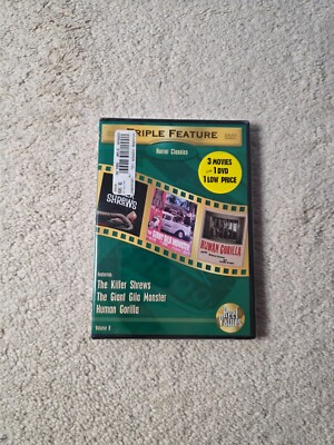 Horror Classics Triple Feature - Volume 8 (DVD, 2002, 3-Disc Set) BRAND NEW